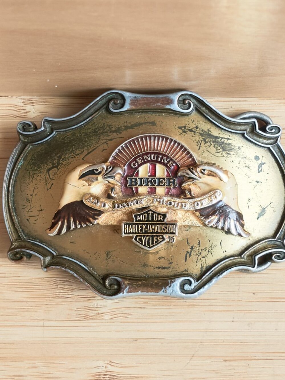 Harley Davidson Genuine Biker Belt Buckle Raintree 1978 Vintage